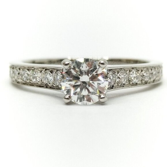 CARTIER RING SOLITAIRE Diamond 0.4ct Platinum Pt 950 Gold Ring W Box GIA CERT - Picture 14 of 16